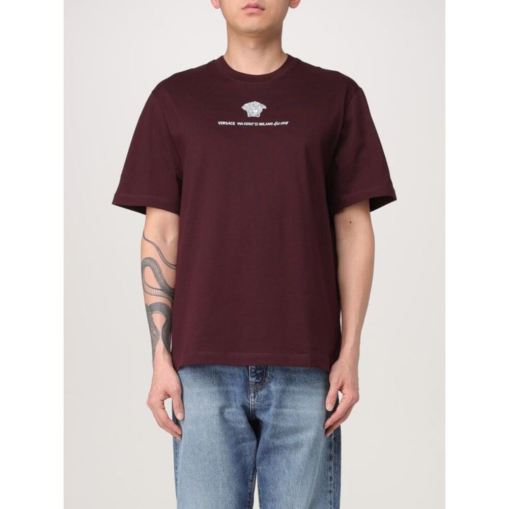 Versace T-Shirt Men Burgundy